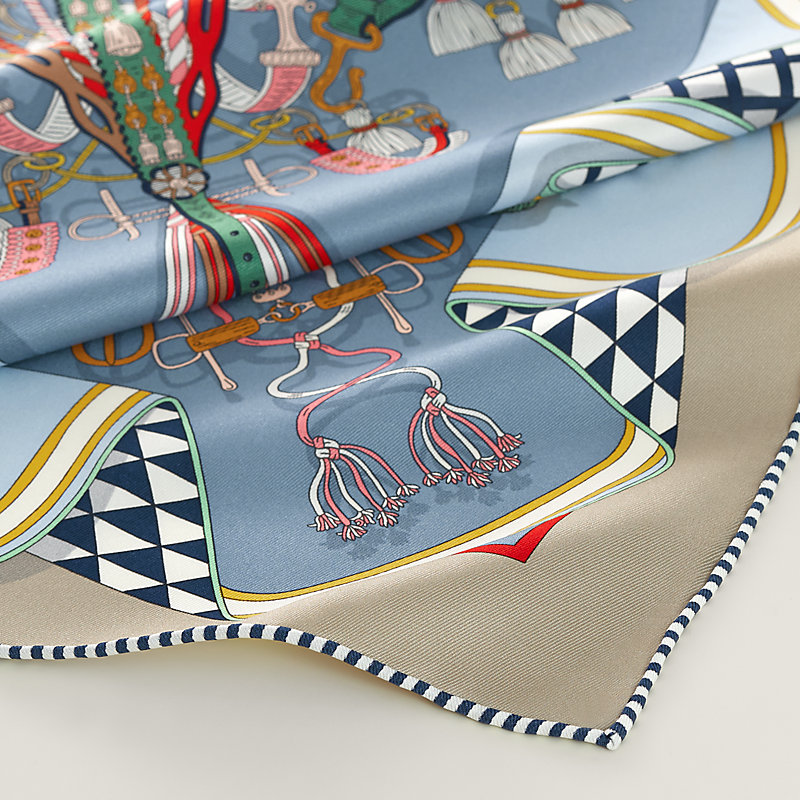 Carré 70 Bouquets Sellier - Azul | Hermès España
